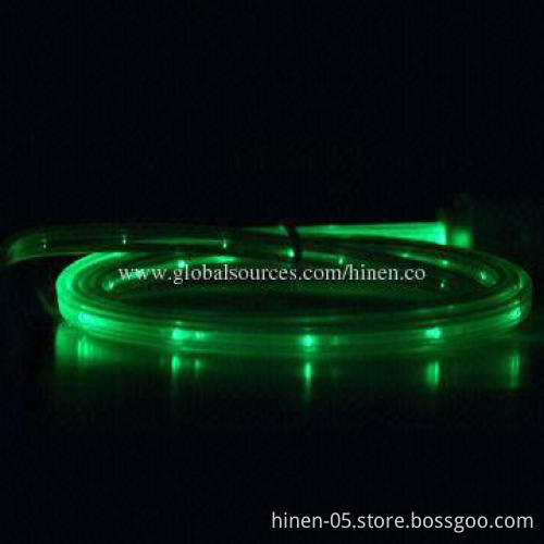 USB 2.0 A/M to Micro B/M Cable with Green LED Light for your Mobile Phone